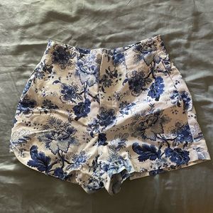 Zara cotton shorts with floral print